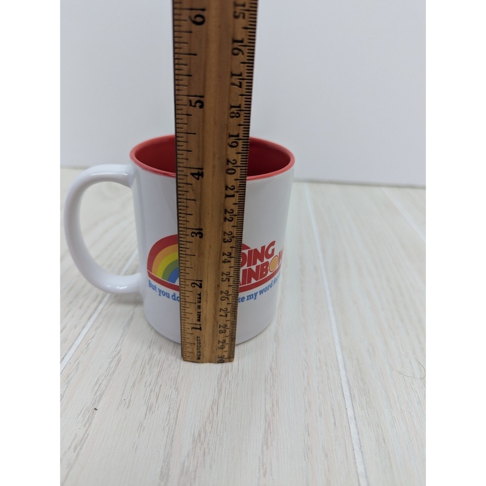 Reading Rainbow Coffee Mug Vintage I helped Reading Rainbow red inner - Picture 2 of 11